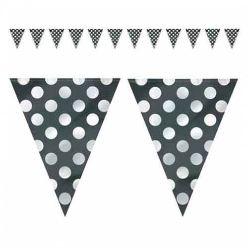 Bandeirolas Preto Bolas Bandeirolas Preto Bolas